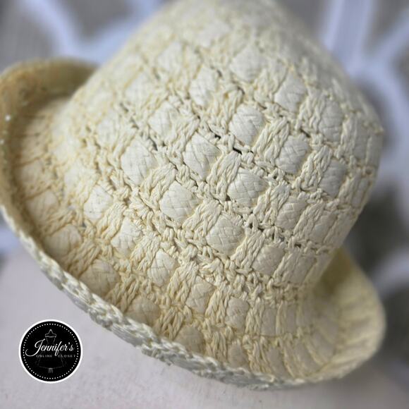 Arlin Cream Women's Vintage Interwoven Summer Hat One Size - Picture 3 of 9